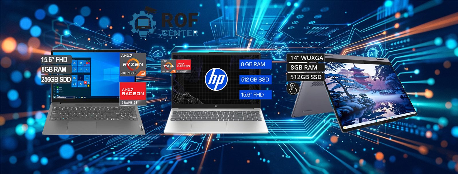 Laptops disponibles en Rof Center
